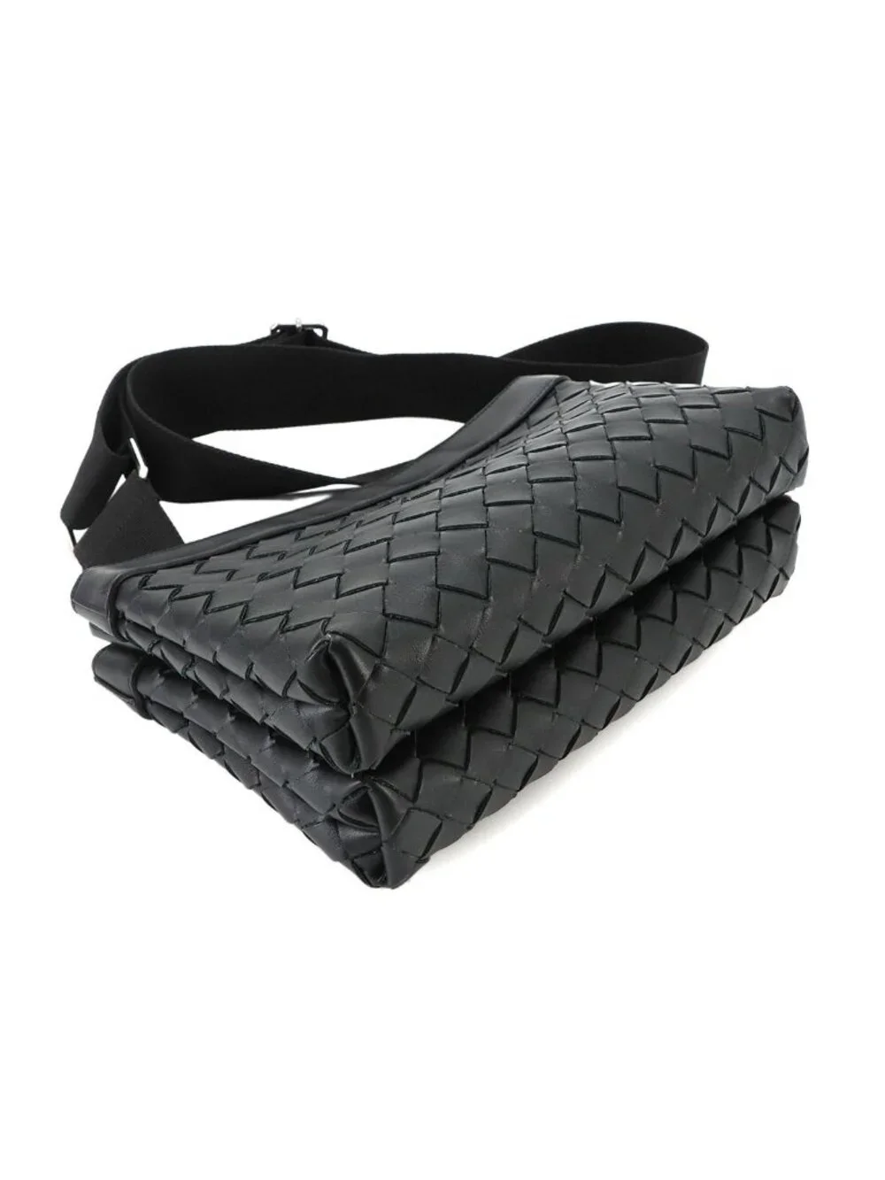 Bottega Veneta Classic Intrecciato Duo Shoulder Messenger Bag Leather